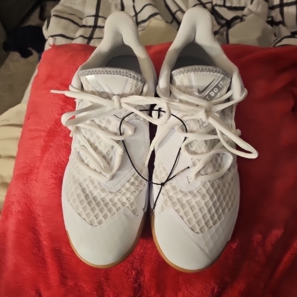 Nike Zoom Hyperspeed Court Sneakers Men 6.5 Wm 8 White Silver Volleyball - Picture 8 of 10